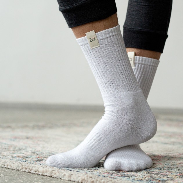 Socks with hemp fiber (white)