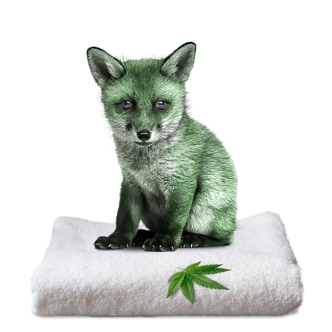 fox on the towel